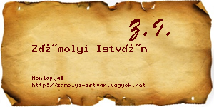 Zámolyi István névjegykártya