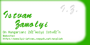 istvan zamolyi business card